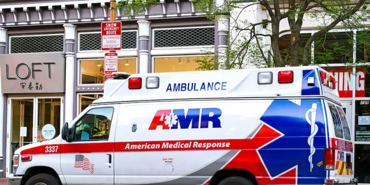 Can a family member ride in the back of an ambulance?
